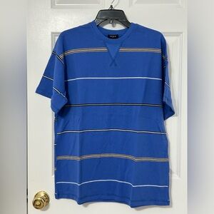 Forever 21 Men striped short sleeve t- shirt in blue and black stripes